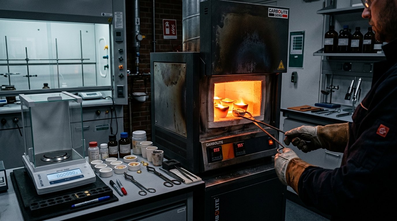 Fire Assay Testing (ISO 11426) Laboratory Furnace and Analytical Balance